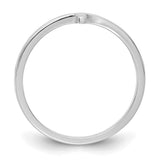 14k White Gold Sideways Cross Ring R1788
