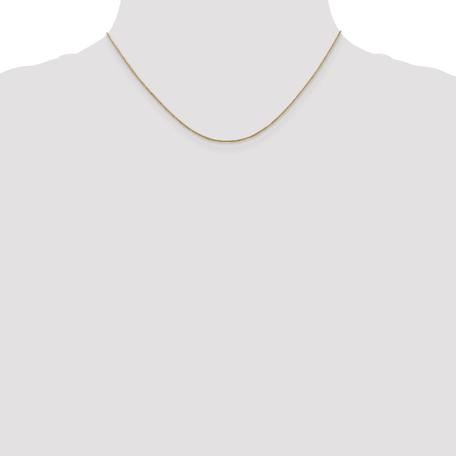 14K 14 inch .70mm Ropa with Spring Ring Clasp Chain RPA015