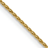 14K 10 inch .8mm Diamond-cut Parisian Wheat with Lobster Clasp Anklet PEN274