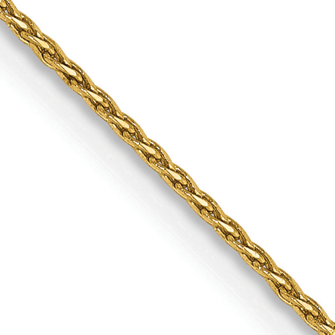 14K 10 inch .8mm Diamond-cut Parisian Wheat with Lobster Clasp Anklet PEN274