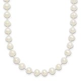 14k 4-5mm White Semi-Round Freshwater Cultured Pearl 12 inch Necklace XF451