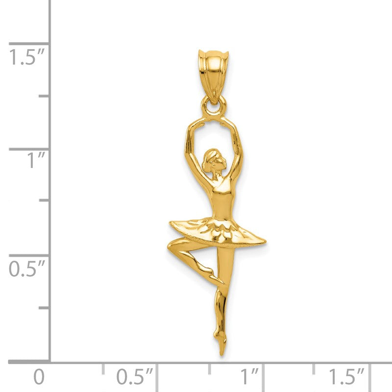 14k Polished Large Ballerina Pendant K6138