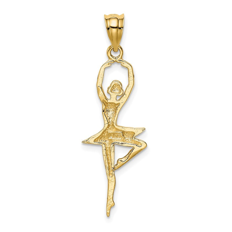 14k Polished Large Ballerina Pendant K6138