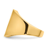 14k 15.5x17.5mm Open Back Mens Signet Ring RS366
