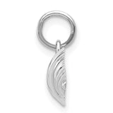 14k White Gold Curved Barbell Charm WCH133