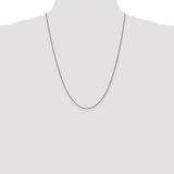 14K White Gold 10 inch 1.25mm Diamond-cut Spiga with Lobster Clasp Anklet PEN127