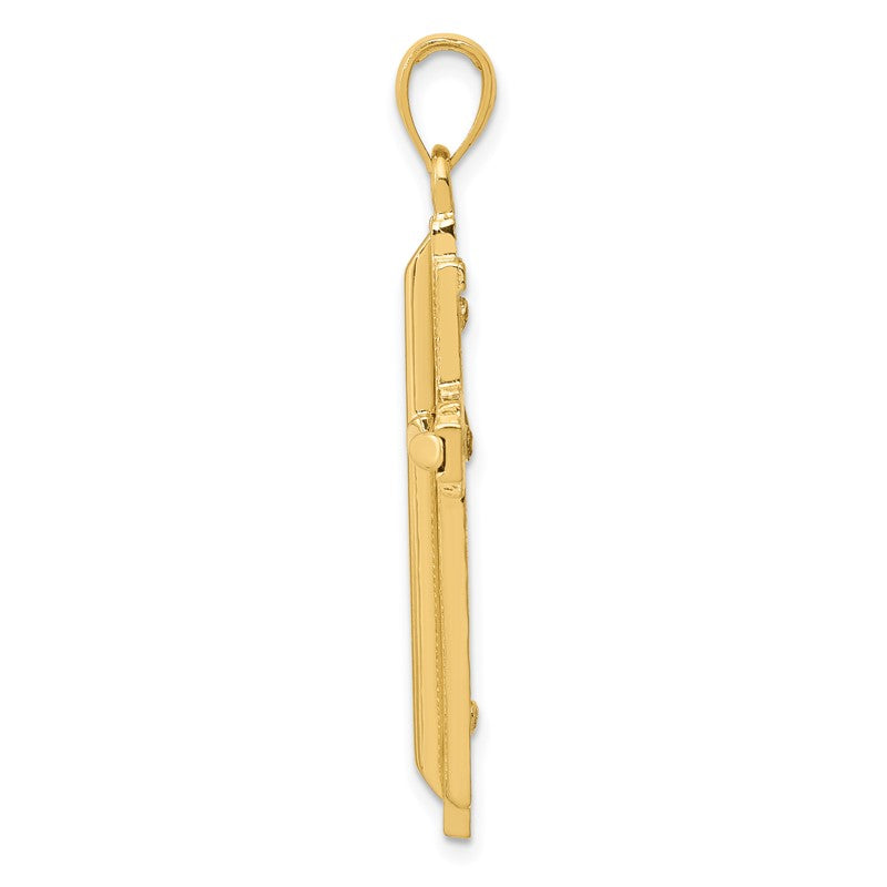 14k Polished Cross Pendant D1661