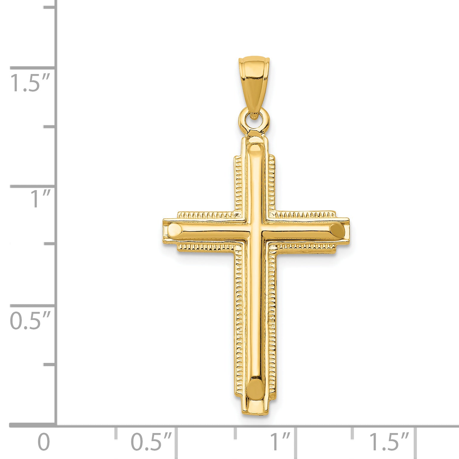 14k Polished Cross Pendant D1661
