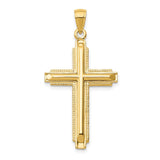 14k Polished Cross Pendant D1661
