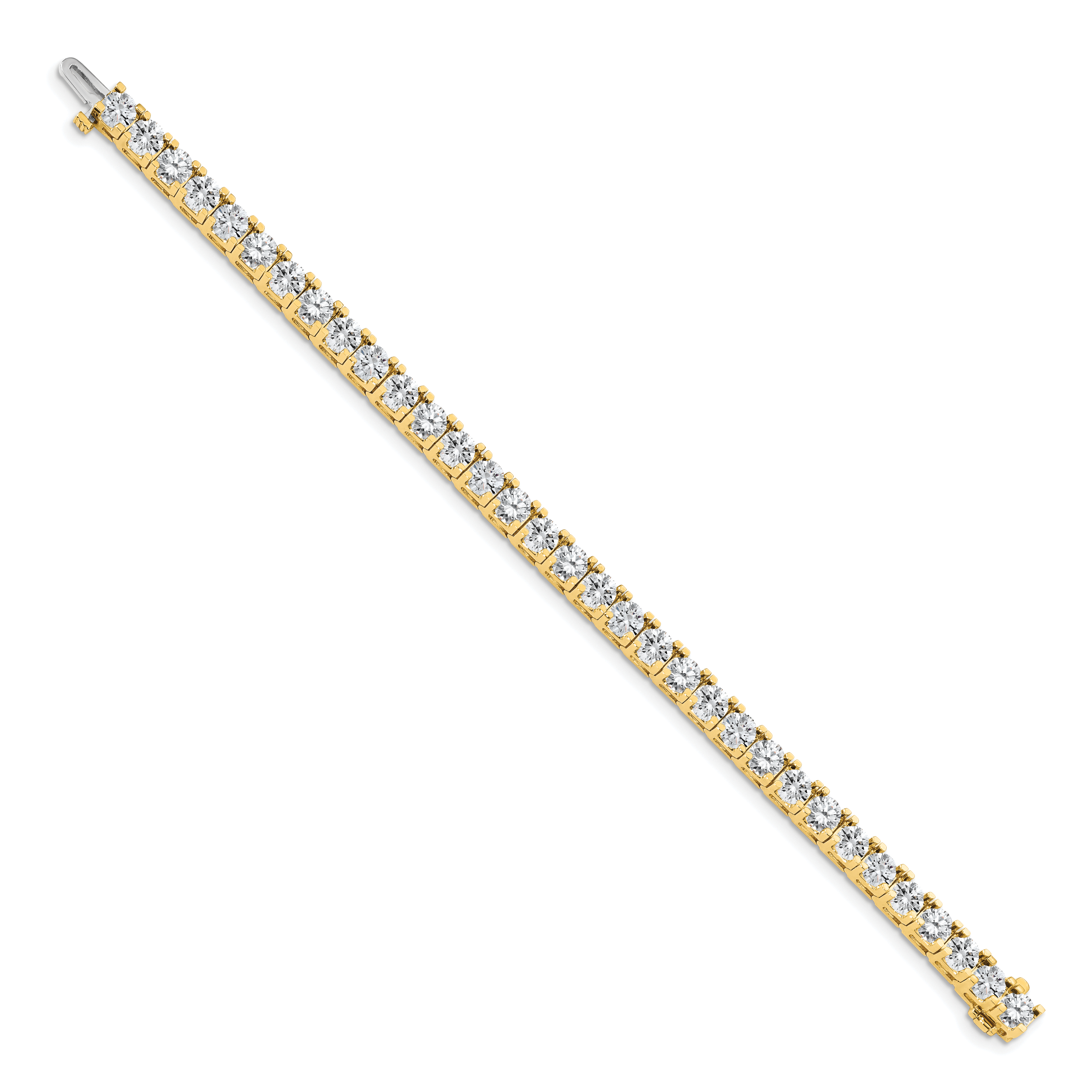 14k Complete 17 carat Round AAA Diamond 4-prong 7 inch Tennis Bracelet X2048AAA