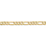 14K 26 inch 5.25mm Flat Figaro with Lobster Clasp Chain FFL140
