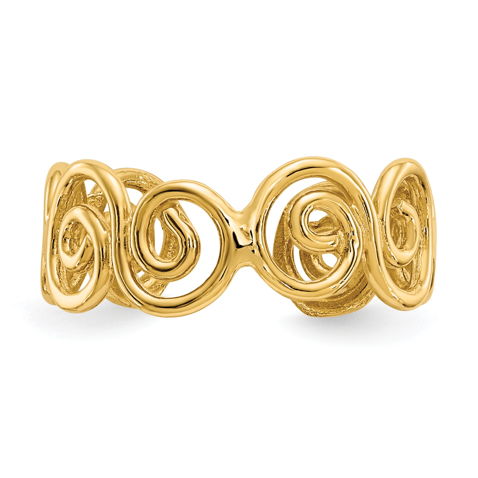 14k Scroll Toe Ring D1943
