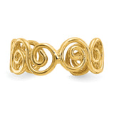 14k Scroll Toe Ring D1943