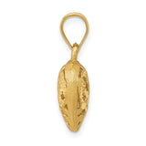 14K Polished 3-D Filigree Puffed Heart Pendant C207