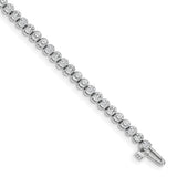 14k White Gold Complete 2.13 carat Round A Diamond 2-prong 7 inch Tennis Bracelet X2896WA