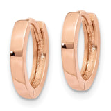 14k Rose Gold Round Hinged Hoop Earrings TF761