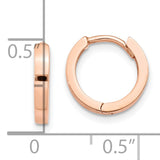 14k Rose Gold Round Hinged Hoop Earrings TF761