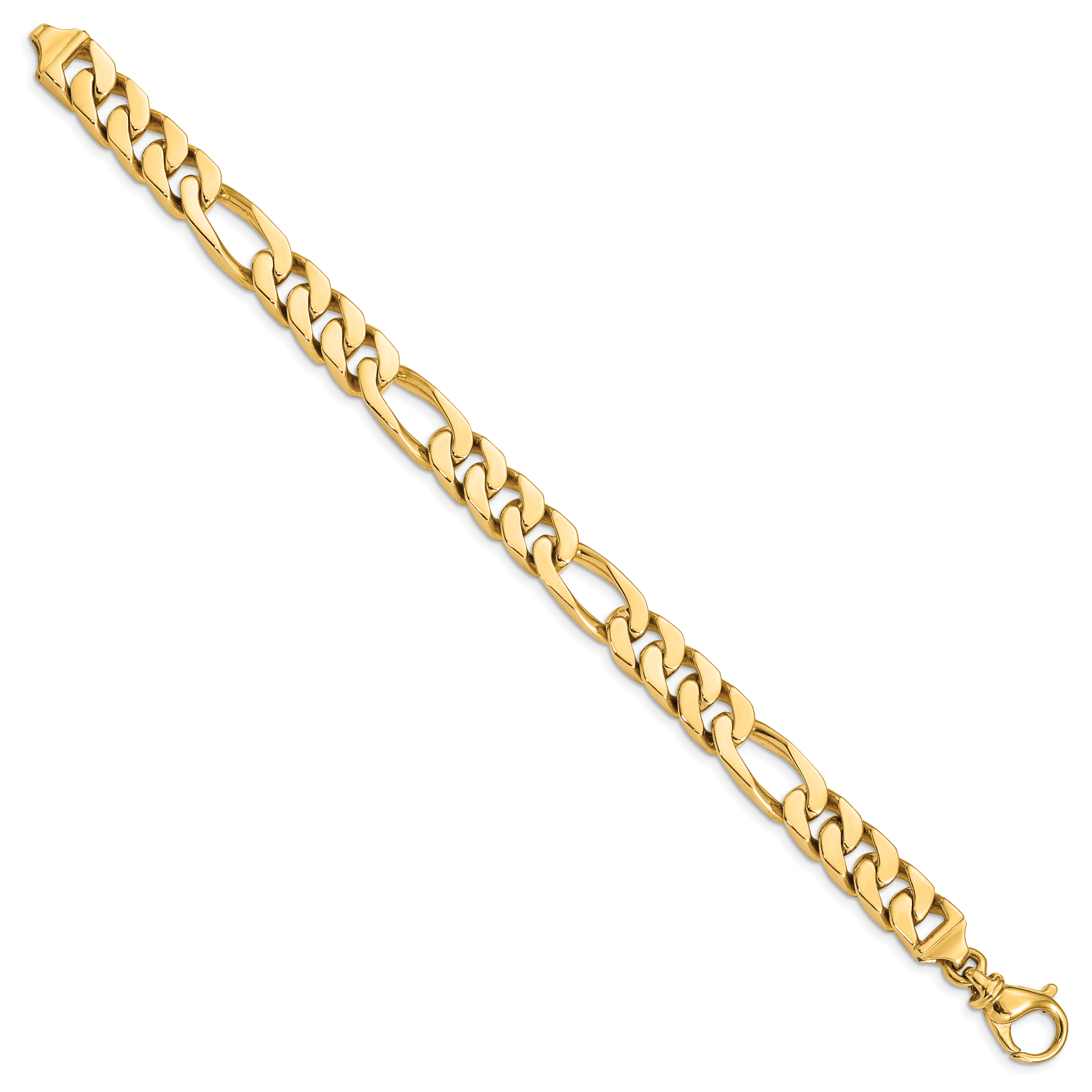 14K 20 inch 9.2mm Hand Polished Fancy Link with Fancy Lobster Clasp Chain LK460