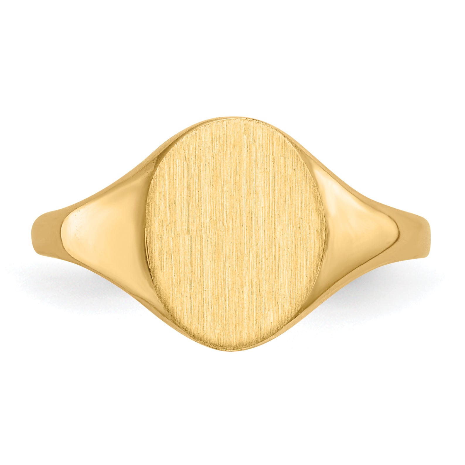 14k 8.5x10.0mm Closed Back Signet Ring RS100