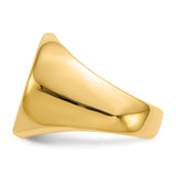 14k 18.0x18.0mm Closed Back Mens Signet Ring RS282