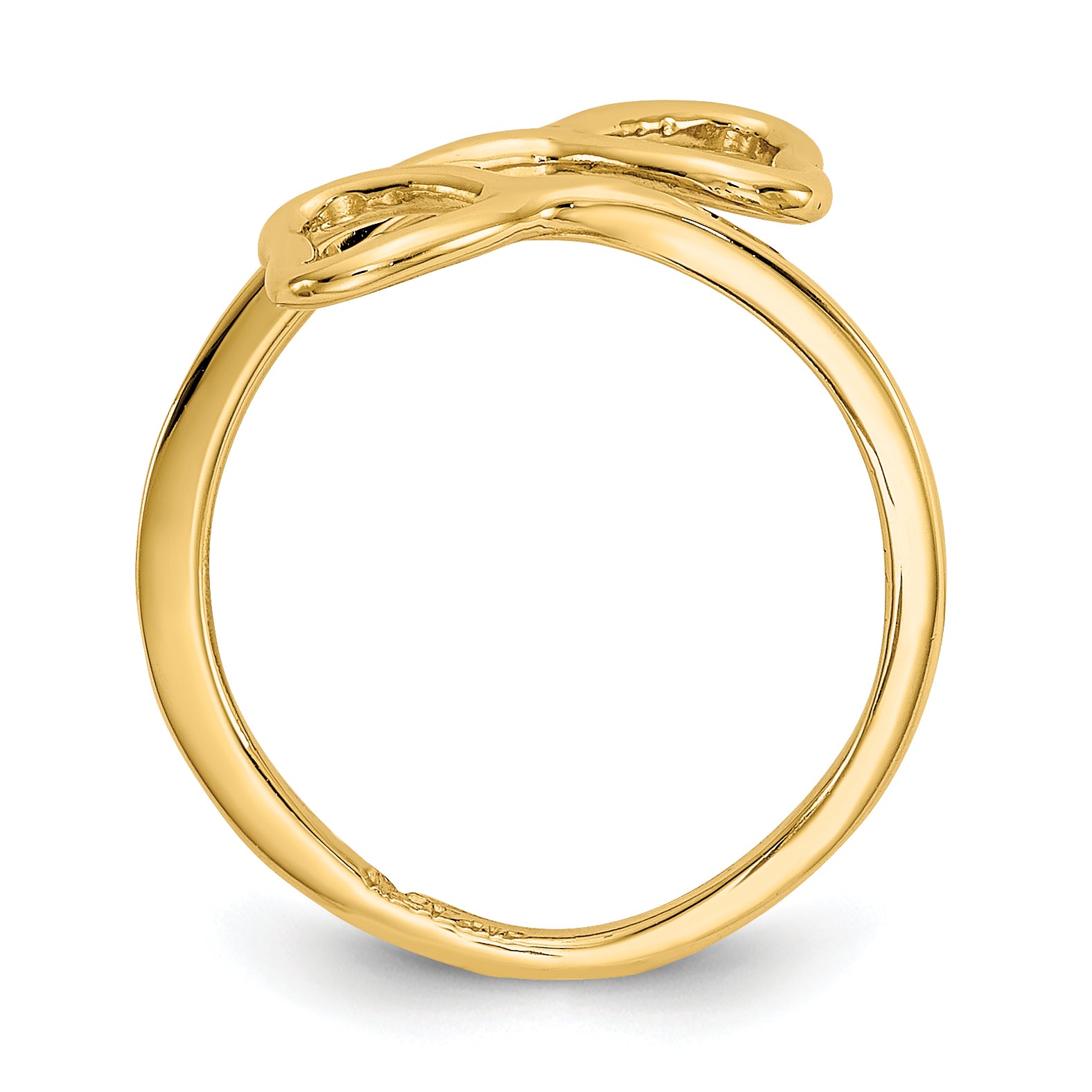 14k Double Heart Toe Ring K2032