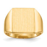 14k 13.5x15.0mm Closed Back Mens Signet Ring RS360