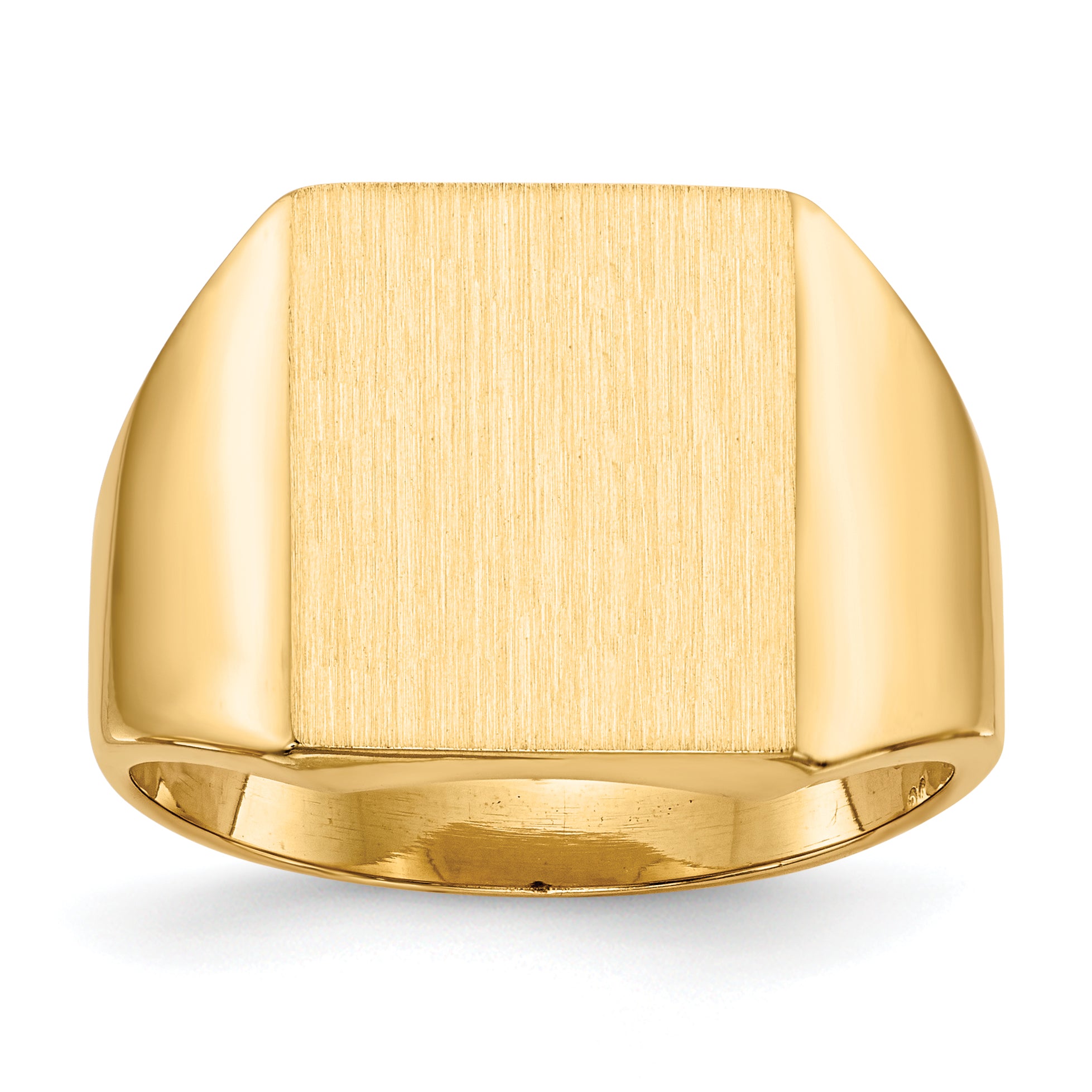14k 13.5x15.0mm Closed Back Mens Signet Ring RS360