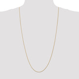14k 10 inch 1mm Parisian Wheat with Lobster Clasp Anklet PEN264
