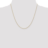 14K 26 inch .9mm Diamond-cut Round Open Link Cable with Lobster Clasp Chain PEN326
