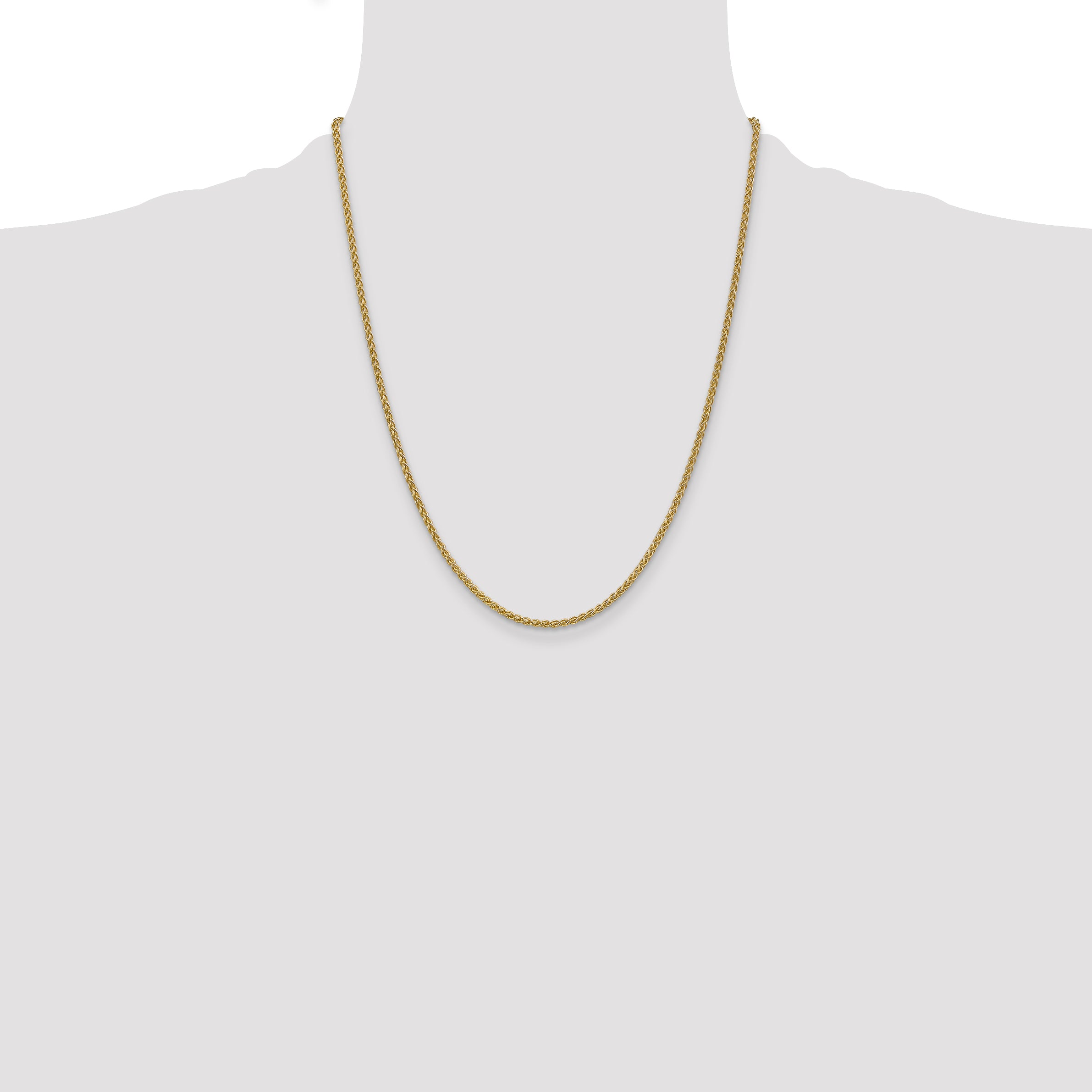 14K 14 inch 2.1mm Spiga with Lobster Clasp Chain PEN13