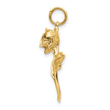 14k Red CZ Rose Charm A9014