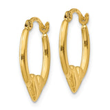 14K Heart Hoop Earrings TL733