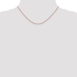 14K Rose Gold 10 inch .9mm Box Link with Lobster Clasp Chain Anklet RSC2