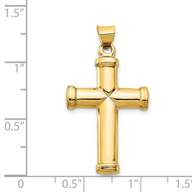 14k Polished Stamping Cross Pendant K6219