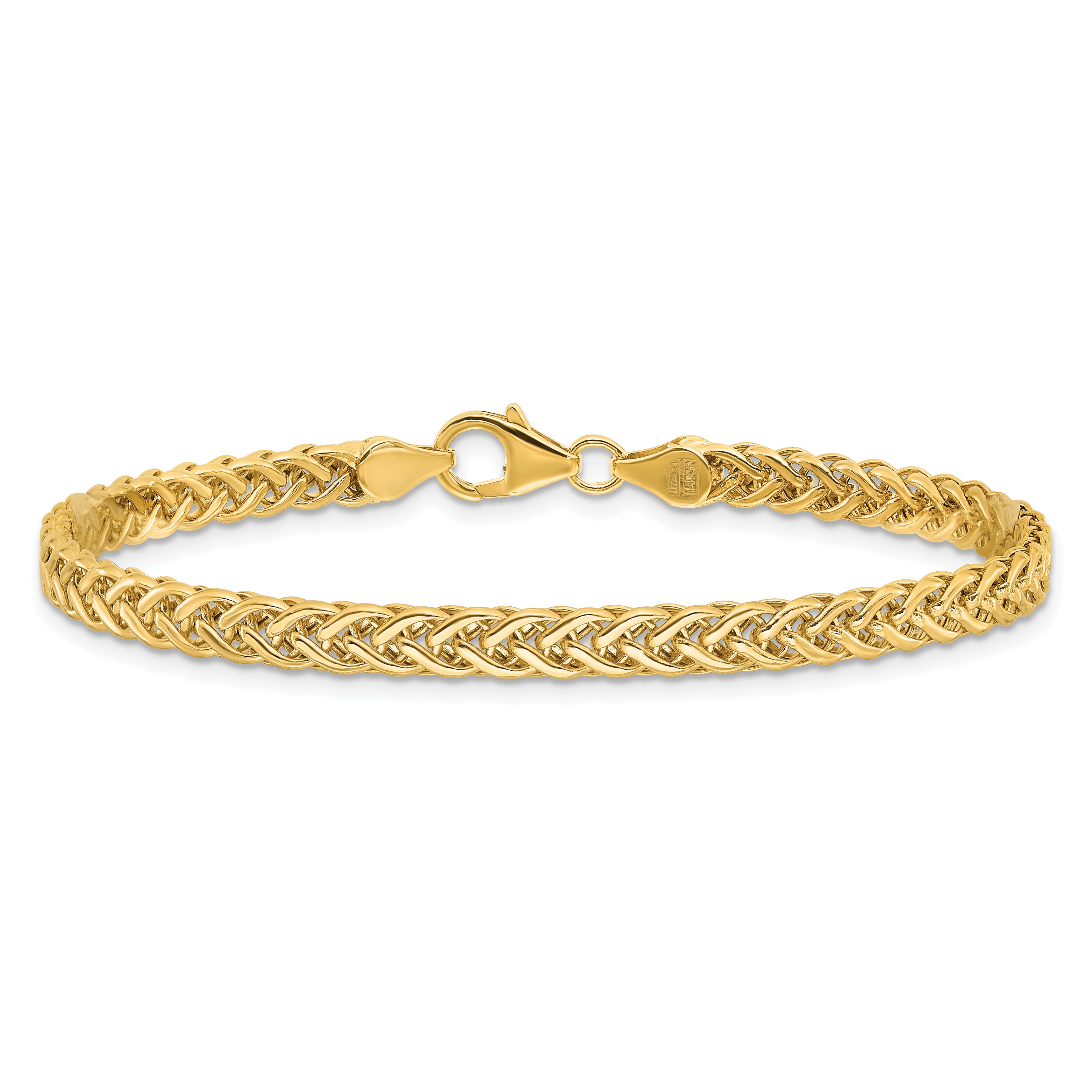 14k Polished 4.3mm Fancy Braided Link 17 inch Necklace SF2413
