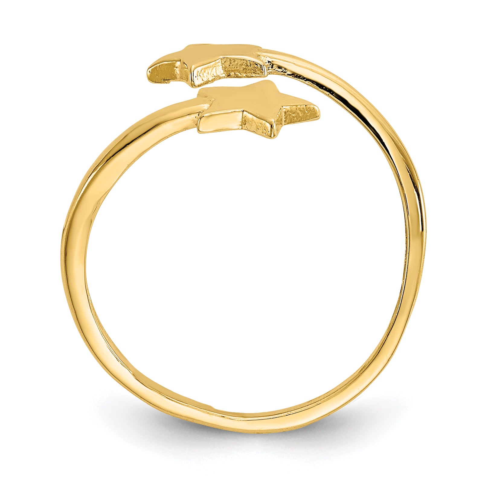 14k Double Star Toe Ring C2080
