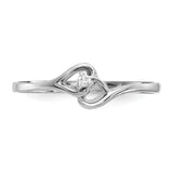 14k White Gold VS Diamond Heart Ring Y4203VS