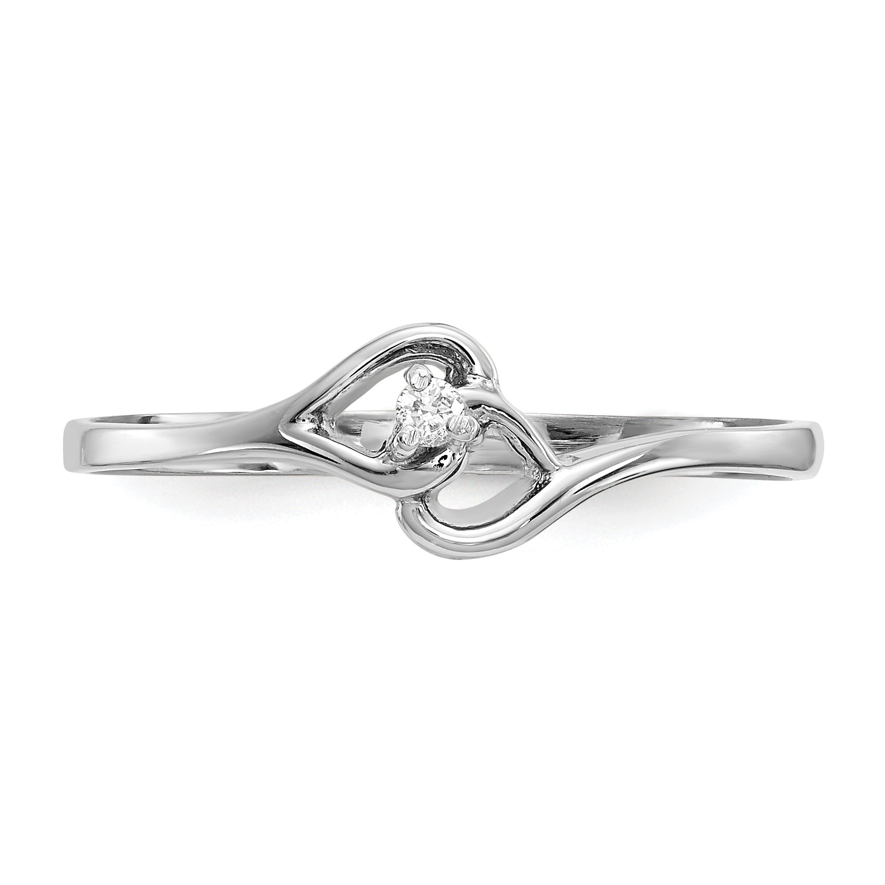 14k White Gold VS Diamond Heart Ring Y4203VS