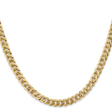 14K 26 inch 5.75mm Flat Beveled Curb with Lobster Clasp Chain FBU140