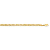 14K 10 inch 2.85mm Semi-Solid Curb with Lobster Clasp Anklet BC192