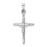 14k White Gold INRI Crucifix Charm XR508