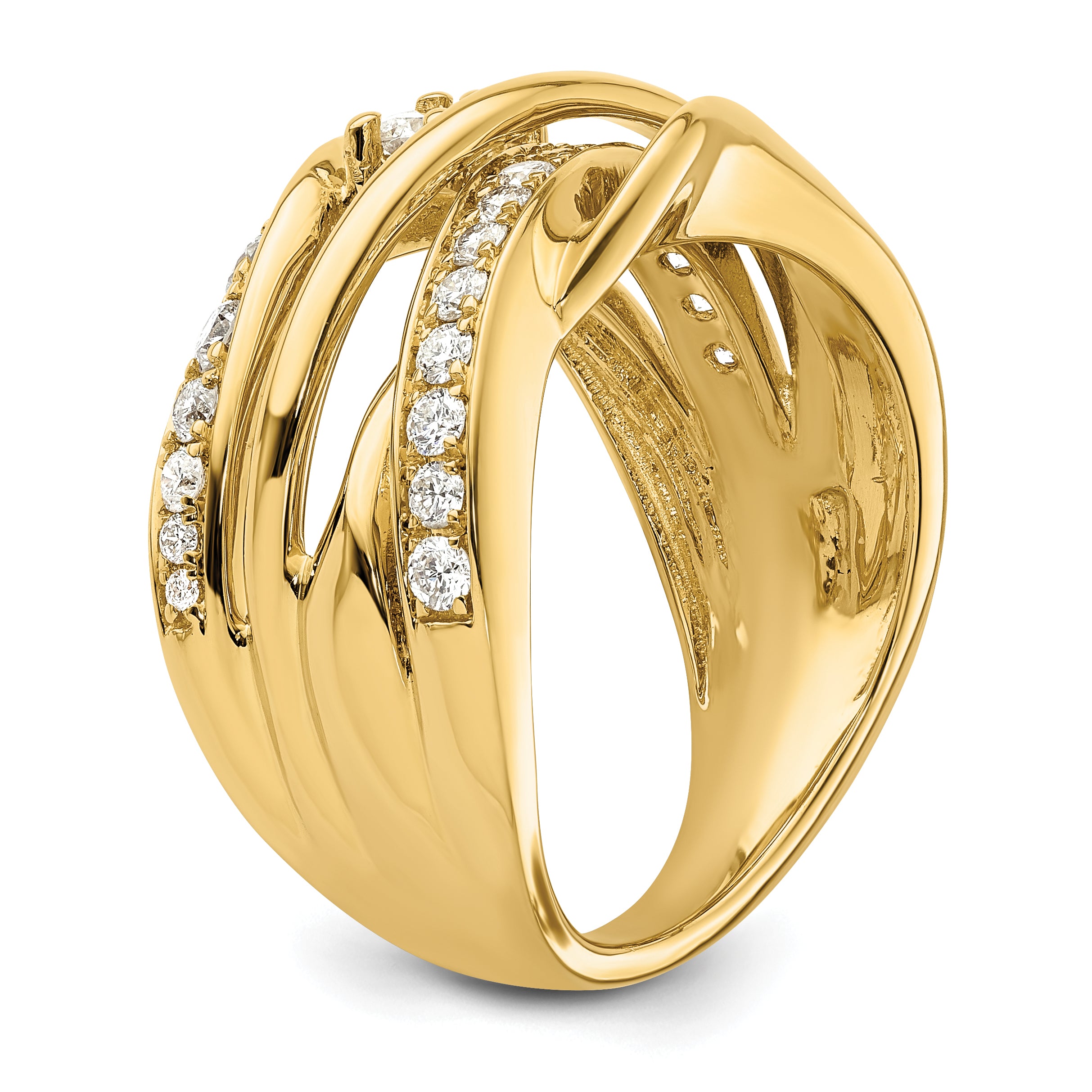 14k 5/8 carat Diamond Fancy Woven Ring RM4248