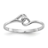 14k White Gold VS Diamond Heart Ring Y4203VS
