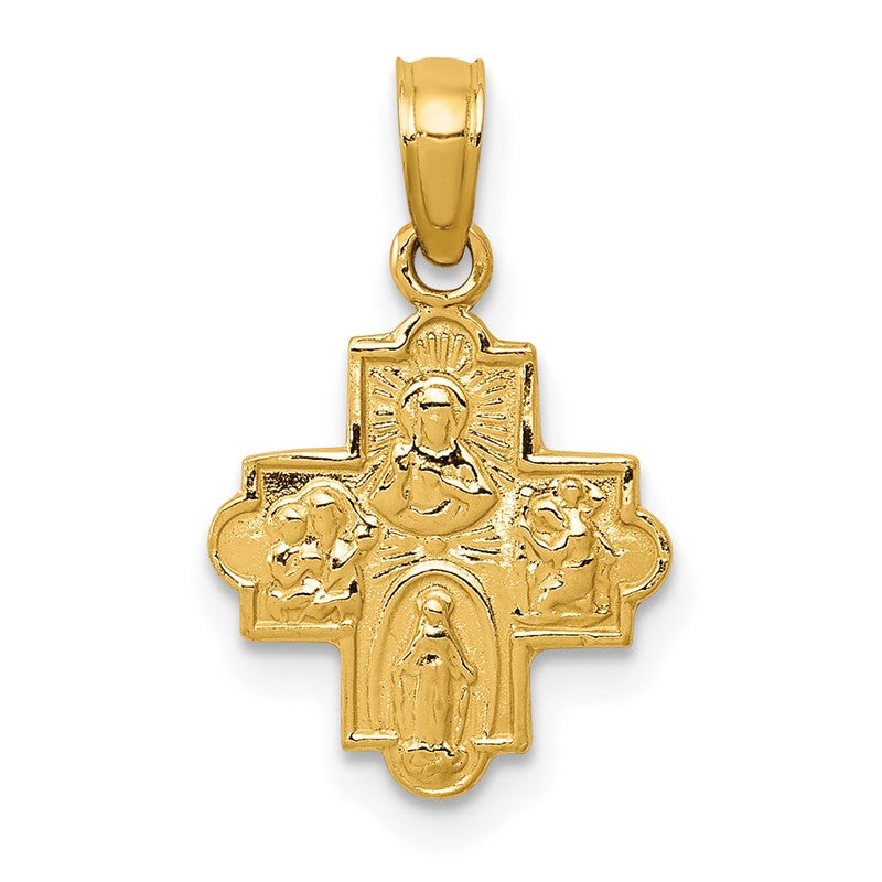 14k Miniature Four-Way Medal Pendant C3963