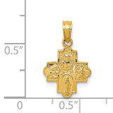 14k Miniature Four-Way Medal Pendant C3963