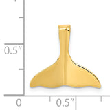 14k 3-D Polished Whale Tail Chain Slide D2