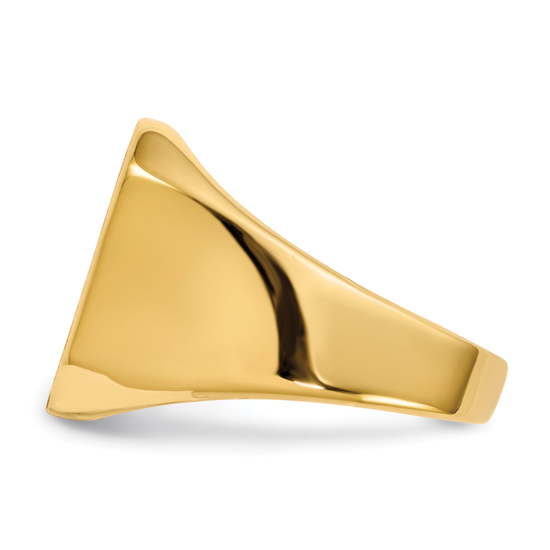 14k 15.0x17.0mm Octagon Closed Back Mens Signet Ring RS334