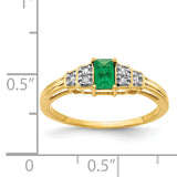 14k Emerald and Diamond Ring RM5777
