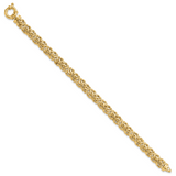 14k Fancy Graduated 7-12mm Flat Byzantine 17.5 inch Necklace SF2733