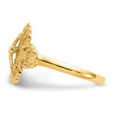 14K Diamond-cut Crucifix Ring K3970